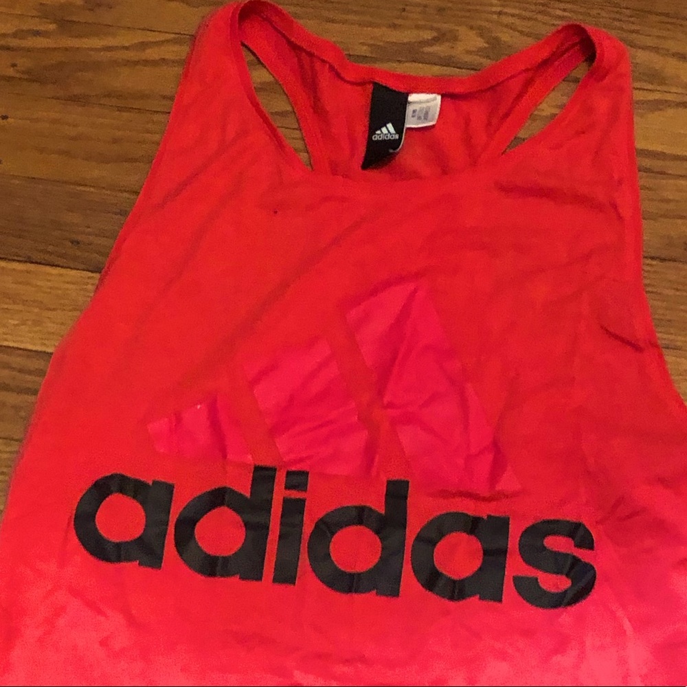 Adidas red workout tank-top. Size medium.